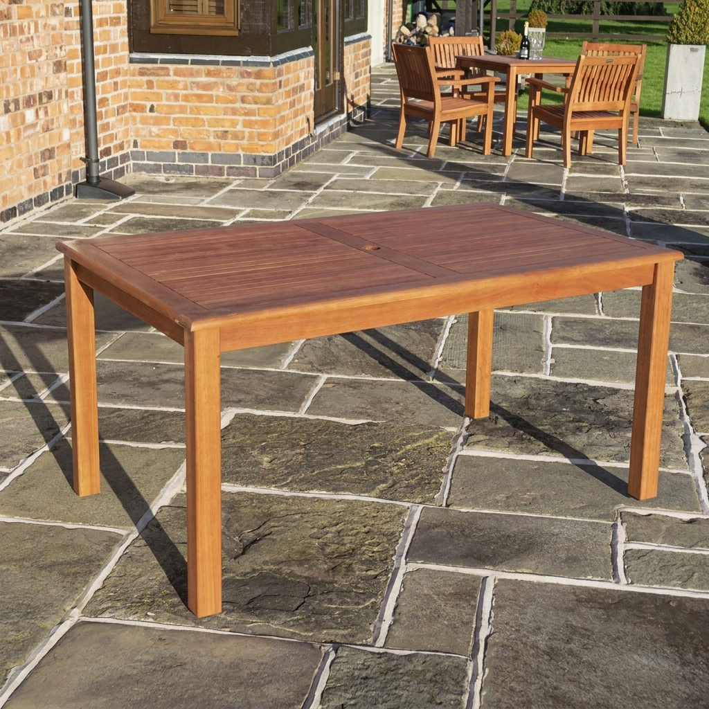 Rowlinson Willington Rectangular Dining Table | Hardwood Garden Table